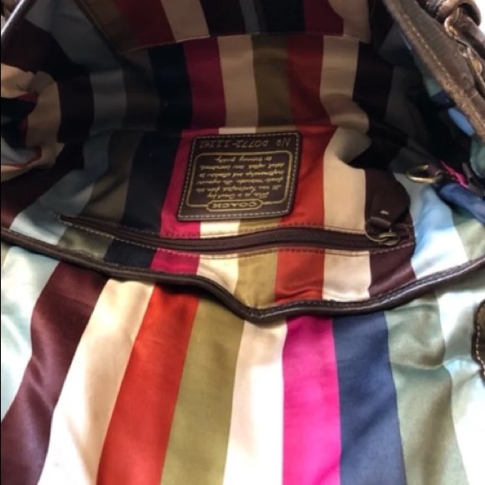 65th Anniversary Coach Legacy Stripe Rare Hobo - Picture 8 of 9